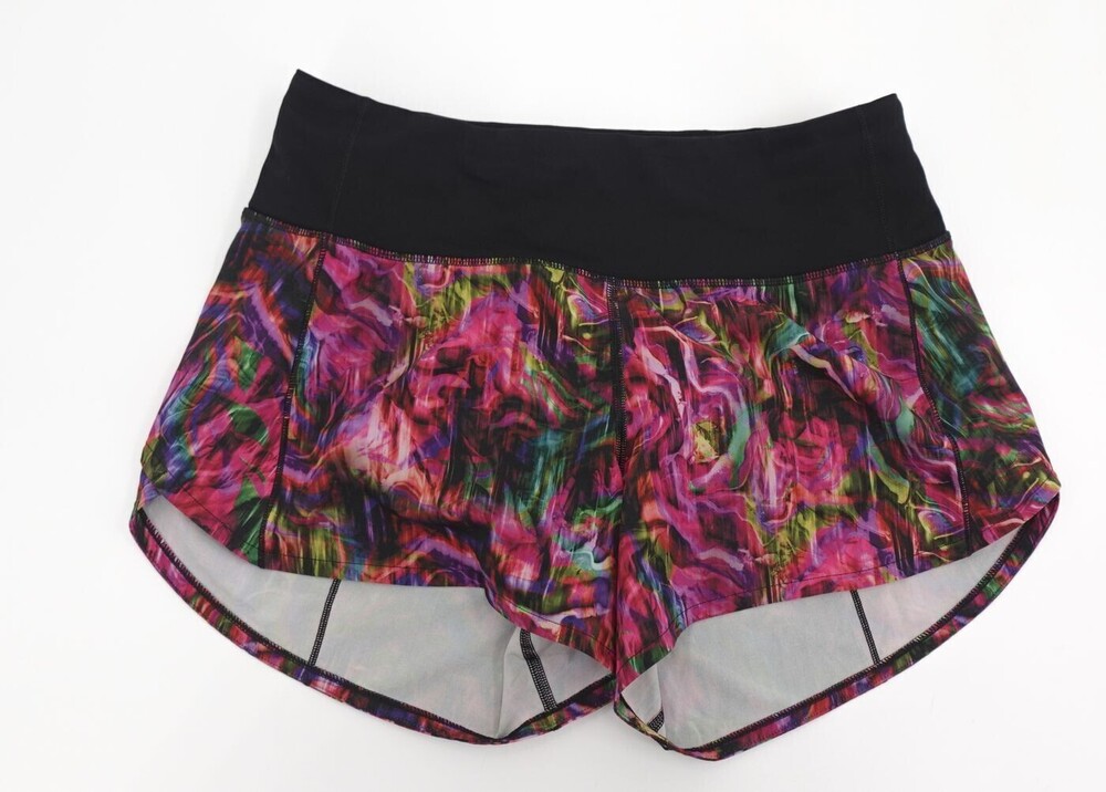 Lululemon Speed Up Shorts Womens 4 Tall Multicolor Mid Rise Athletic Lined